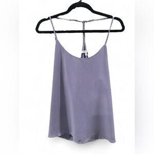 Flowing purple blouse